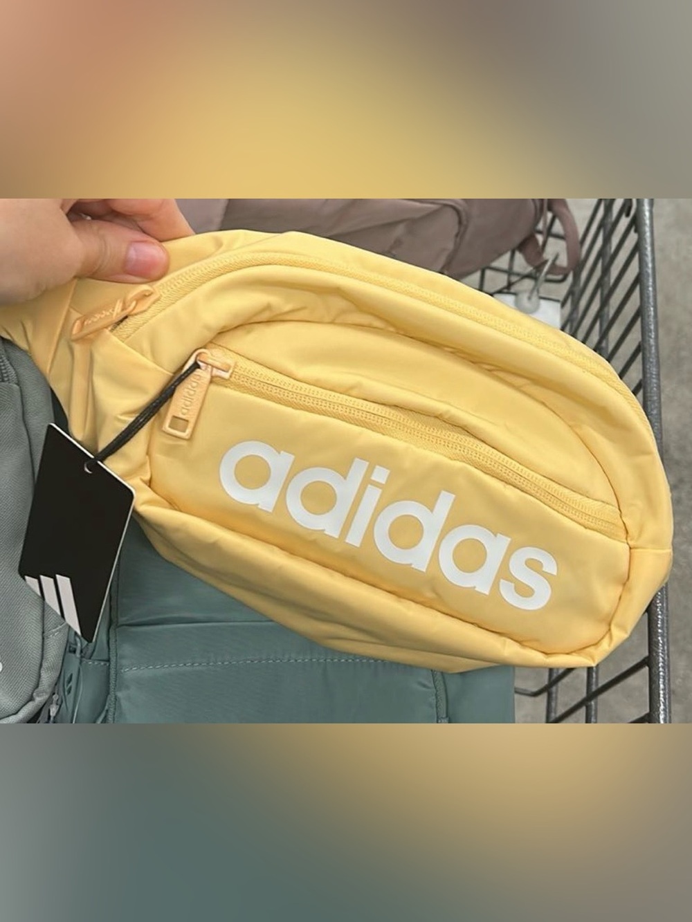 Unisex Adidas waist bag in canary yellow NEW